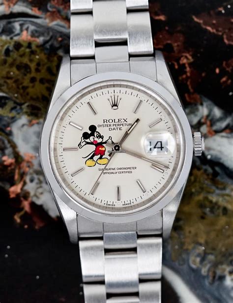 rolex oyster date mickey